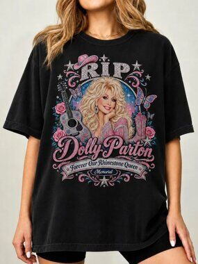 Dolly Parton Memorial Shirt, Signature  Graphic Tee